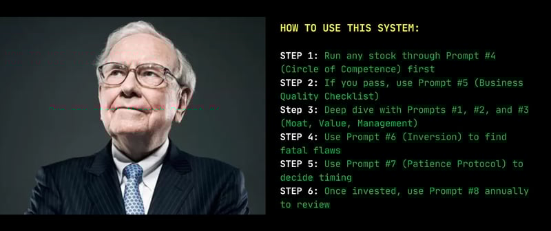 Invest Like Warren Buffett Using this AI Prompt System 💸  
