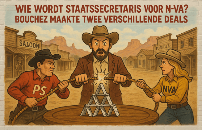 Bouchez nam PS én N-VA in het ootje: elk een andere deal, PS zei al ‘neen’ op naam staatssecretaris voor N-VA, maar die hadden wél een ‘okay’ van de MR