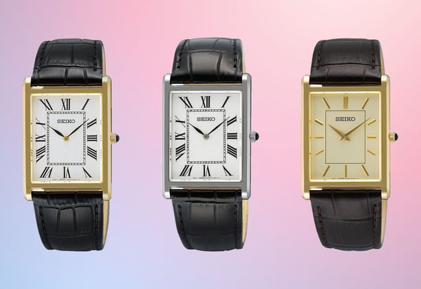 Seiko Brings Back Their Take On The Legendary Cartier Tank; Unimatic Goes Back To Basics; Chopard Alpine Eagle 41 Beach Editions; Bulgari's Octo Finissimo Perpetual Calendar In Sandblasted Gold