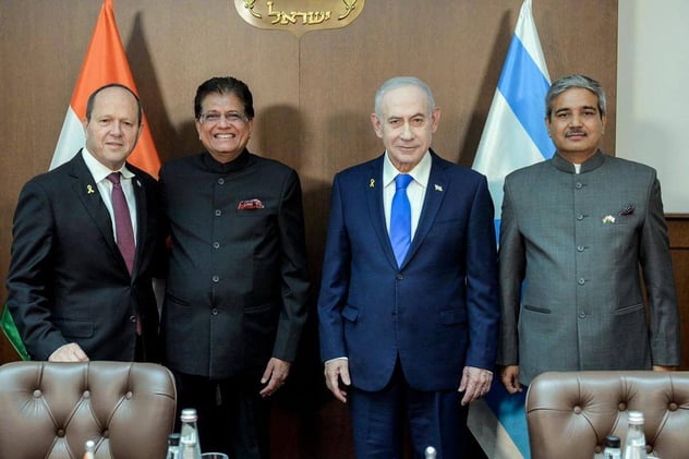 Netanyahu and Indian Commerce Minister Advance Economic Partnership