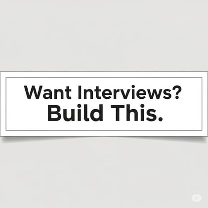 Want Interviews? Build This.