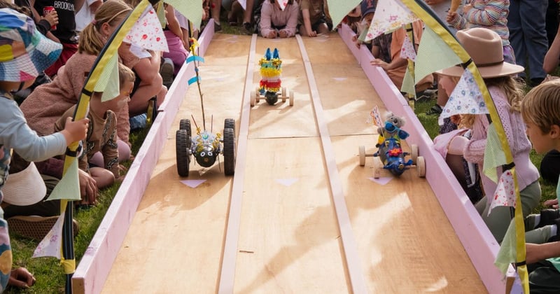 Twenty-nine vegetables. One winner. This is the Warrnambool zucchini cart race