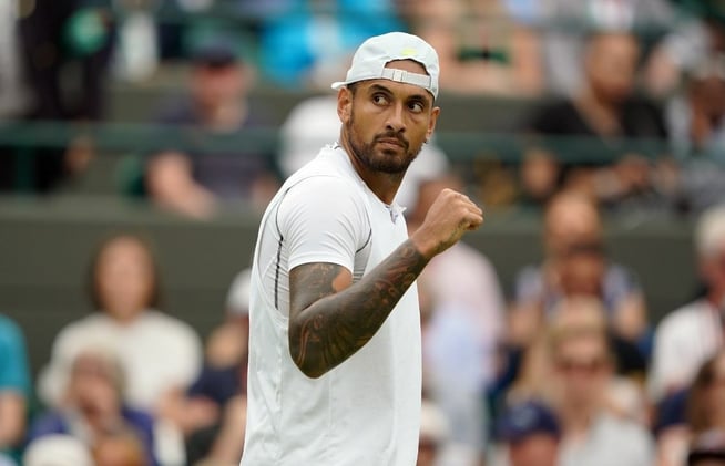 🎾 Kyrgios's Second Serve In Court