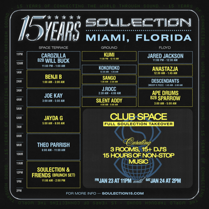 Club Space Miami Set Times Announce