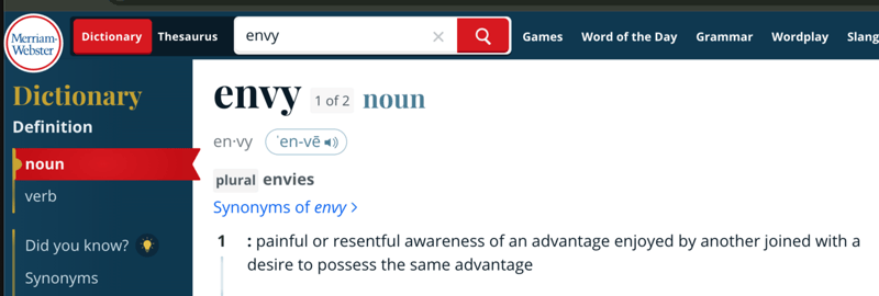 What to do With Envy? 