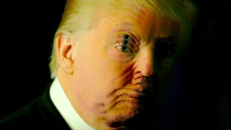 Artista crea inquietante loop infinito con videos de Donald Trump