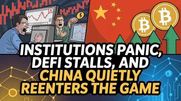 Institutions Panic, DeFi Stalls, and China Quietly Reenters the Game