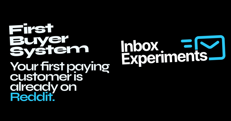 Your first buyer is on Reddit