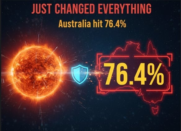 🚨 4-day solar storm warning just changed everything (Australia hit 76.4%)"