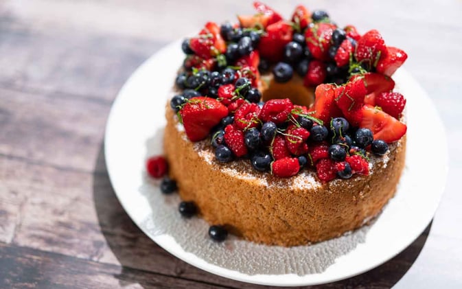 Golden Angel Food Cake