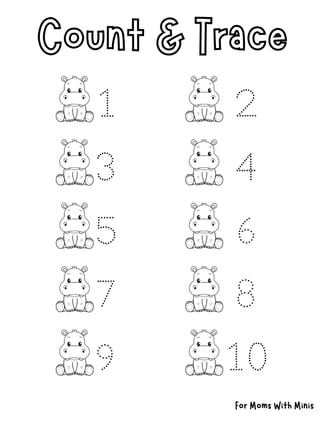 Count The Hippos and Trace The Numbers