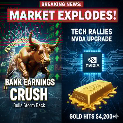 π BREAKING: Bank Earnings CRUSH Estimates as Bulls Storm Back - Tech Rallies on NVDA Upgrade, Gold Hits $4,200+Your Wednesday, October 15, 2025 Trading Gameplan