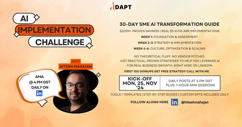 The 30-Day AI Challenge: Transform Your Business Like Our Clients Who Saved $200K+ [IT'S FREE]