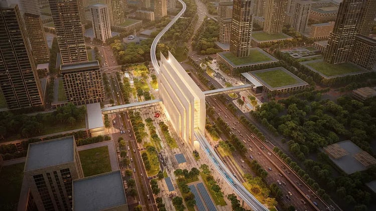 SOM Designs World’s Tallest Metro Station