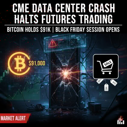 π¨ DCG COMMAND CENTER: CME DATA CENTER CRASH HALTS FUTURES TRADING AS BITCOIN HOLDS $91K AND BLACK FRIDAY SESSION OPENS π¨