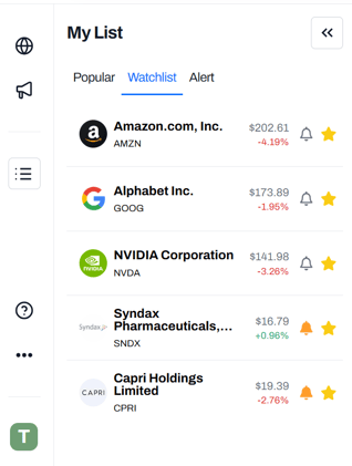 Platform Update- New Navigation and Watchlist