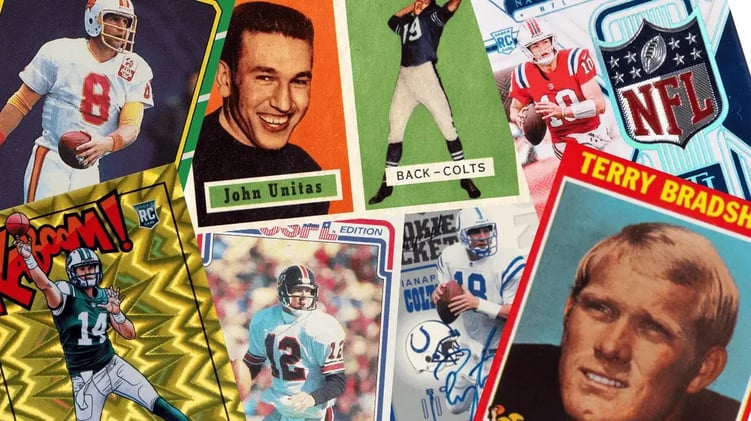 Which Super Bowl QB has most expensive card? How 'bout the cheapest?