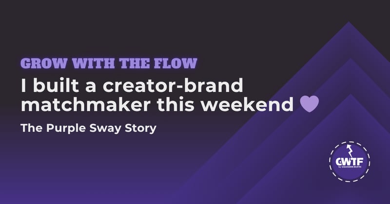 I built a creator-brand matchmaker this weekend 💜