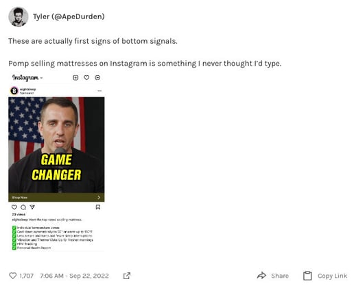 CFTC bringing the heat while Pomp is getting a good night's sleep with SleepNumber