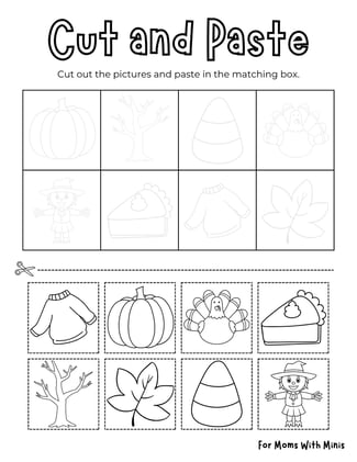 Fall Cut and Paste Worksheet