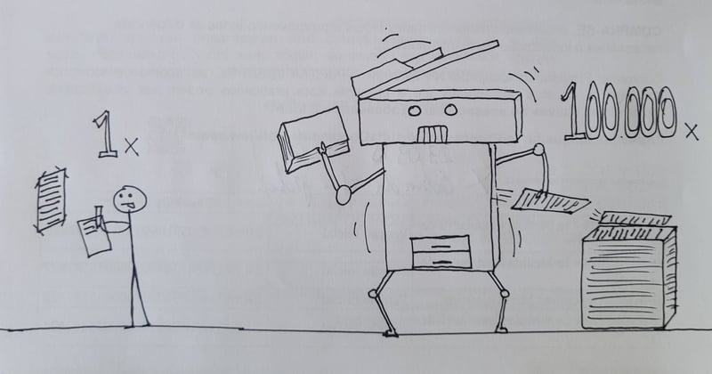 Geração copia-cola: carne para abate pela IA.