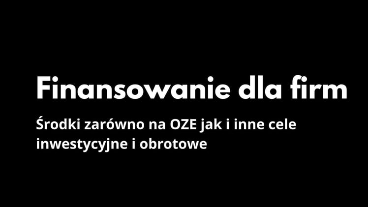 Finansowanie dla firm