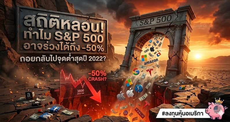 สถิติหลอน! ทําไม S&P 500 อาจร่วงได้ถึง -50% ถอยกลับไปจุดต่ําสุดปี 2022?