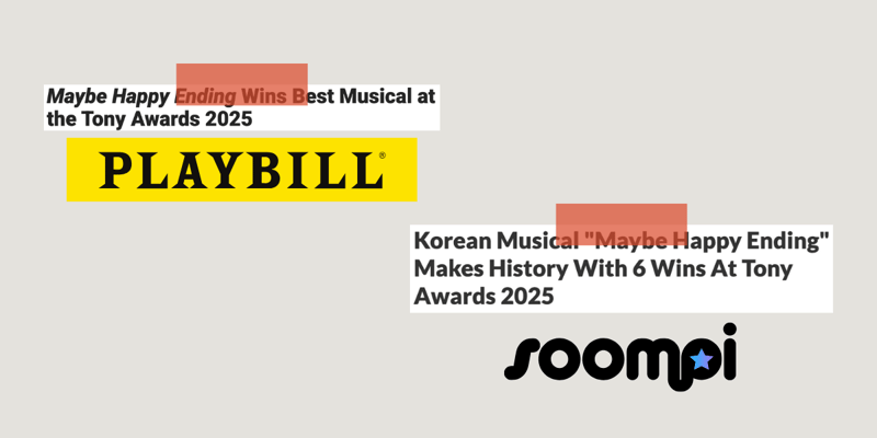 🎭 Theatre: The Best Musical in the U.S. this year is Korean