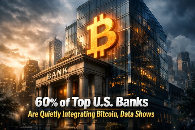 60% of Top U.S. Banks Are Quietly Integrating Bitcoin, Data Shows