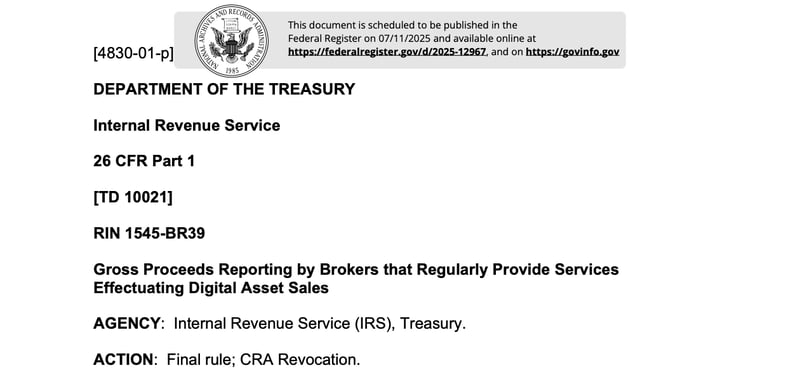 Launchy Regulatory Roundup #45 - US Drops DeFi Broker Tax Rule