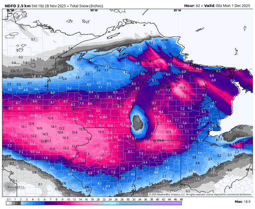 First big snow Saturday in Chicago as November closes cold