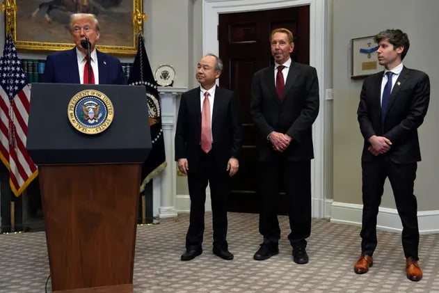Trump $500 billion AI project, "Stargate" with OpenAI, Oracle, and SoftBank.