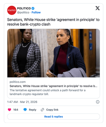 Launchy Regulatory Roundup #80 - Stablecoin Yield Deal Reached in Senate