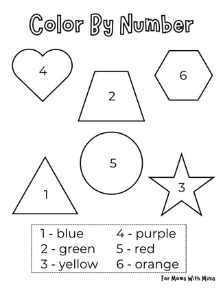 Color The Shapes by Number