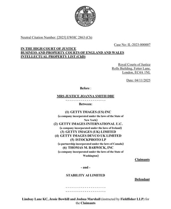 [GPT-4o hallucinates, Claude corrects] The Getty v. Stability AI decision is a watershed moment for global AI governance, not because of its sweeping condemnation of AI, but...