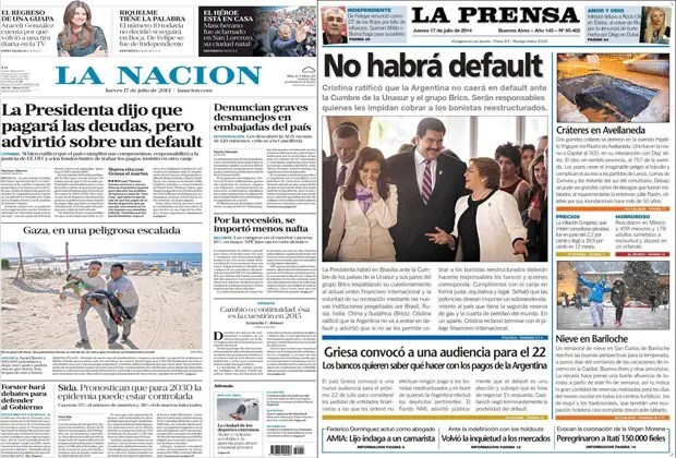 BRICS apoyan a Argentina contra los fondos buitre, veredicto del cuádruple femicidio de La Plata, dispararon pese a la tregua en Gaza, abusos en hogar en México, Lanús perdió por la Recopa