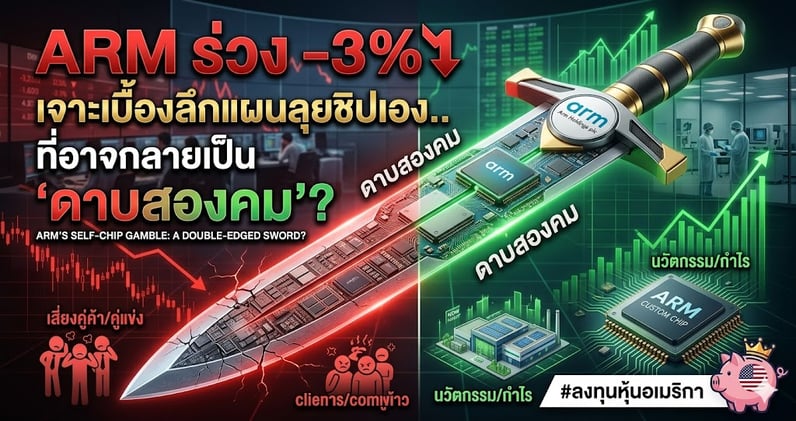 ARM ร่วง -3%.. เจาะเบื้องลึกแผนลุยชิปเอง.. ที่อาจกลายเป็น "ดาบสองคม"?