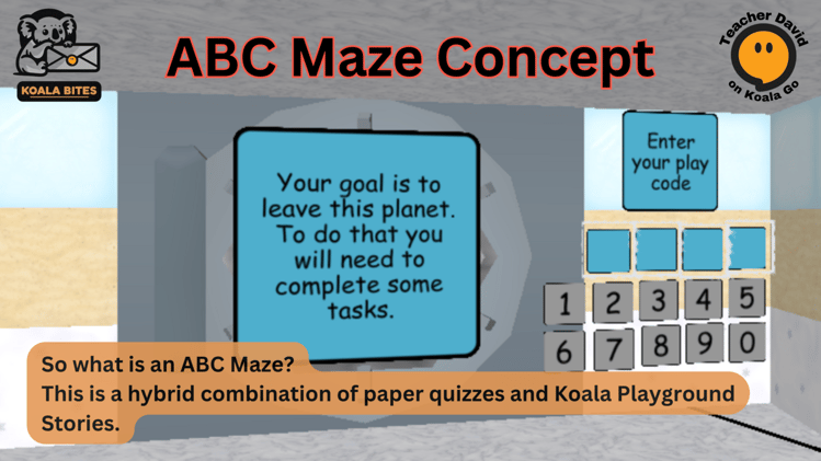 Paper quizzes and Koala Go Playground Stories