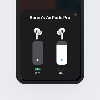 Control 1 AirPod at a time