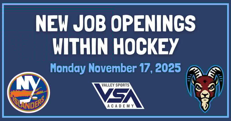 50 New Hockey Jobs - Monday November 17th 🏒