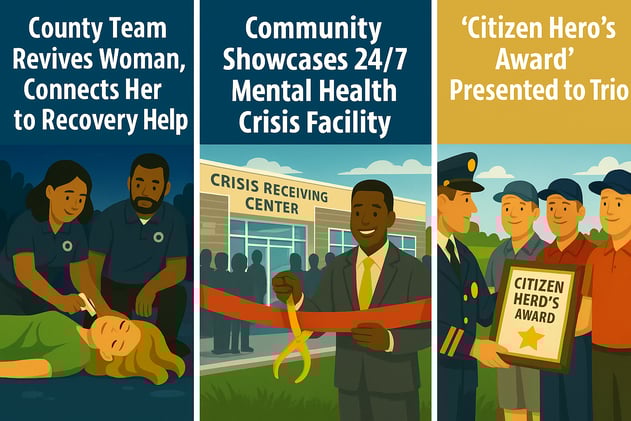 On outreach and on alert: woman revived and linked to help | 24/7 crisis facility showcased | CPR training urged as golfers receive Citizen Hero’s Award