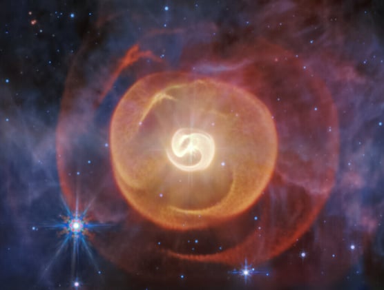 A ridiculously jaw-dropping JWST image of a fantastically terrifying star system
