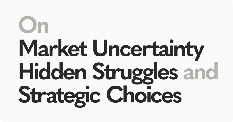 On Market Uncertainty, Hidden Struggles, and Strategic Choices