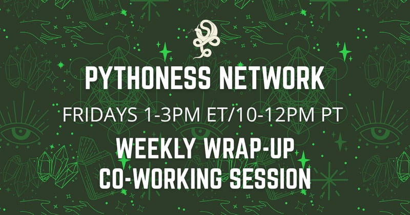 Today: Weekly Wrap-Up Co-Working at 1pm ET