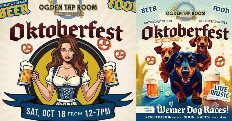 PCJ Mon Oct 13: From Brats to Weiner Dog Races — Oktoberfest Hits Ogden Tap Room!