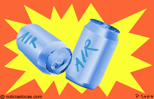 Triunfan las ventas de latas de aire contaminado