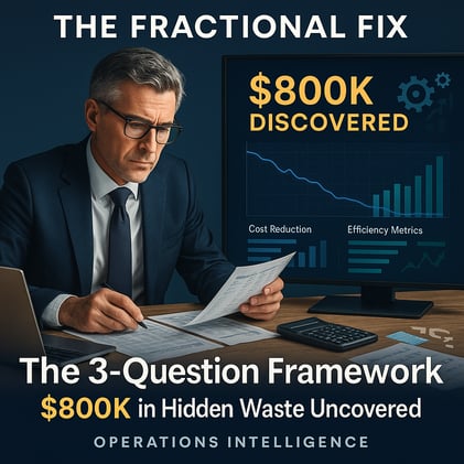 The 3-Question Framework That Uncovered $800K in Hidden Waste