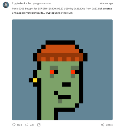 Zombie Punk sells for 857 Eth, Cow Swap hacked