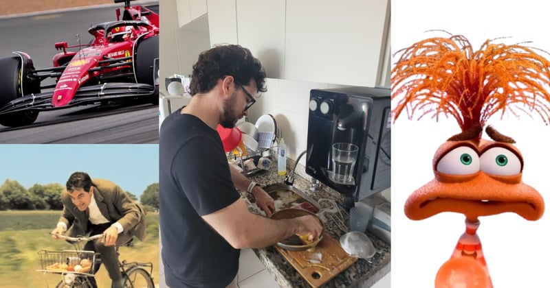 Ansiedade, F1, bicicletinha e pratos limpos.