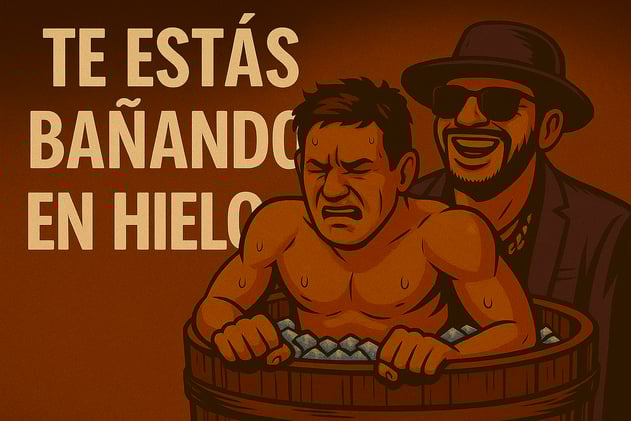 Te estás bañando en hielo... 